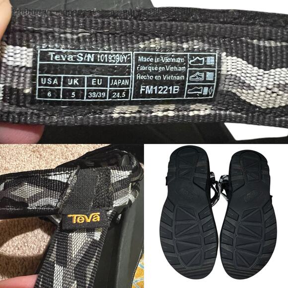 Men’s Teva Hurricane XLT 2 Black White Gray Sports Sandal SZ 6 main image 6